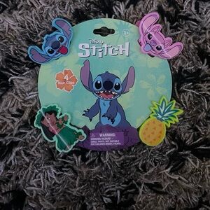NWT Disney lilo and stitch 4 hair clip bow Hawaiian pineapple her accessories